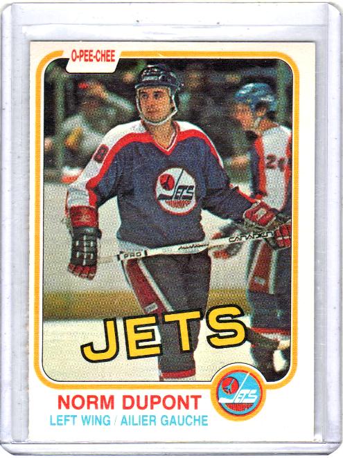 1981 O-Pee-Chee  Norm Dupont  Card #363 - Winnipeg Jets